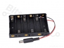 Batterijhouder AA penlite x 6 (9V)